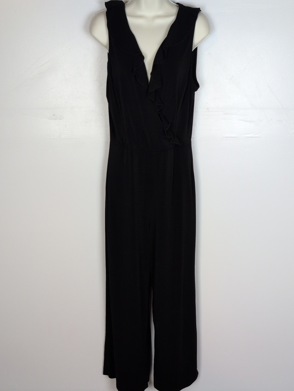 Modcloth Ruffle Collar V Neck Jumpsuit